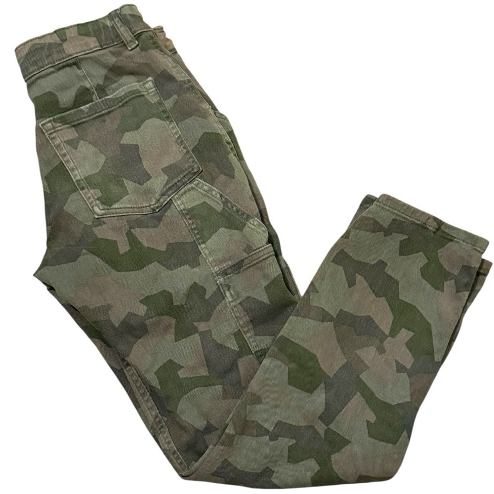 Hanna Andersson Camo Cargo Pants Girls 160 US 14–16 Green Military